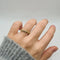 Bague 55 Demi-alliance en or jaune 18 carats et diamants 58 Facettes