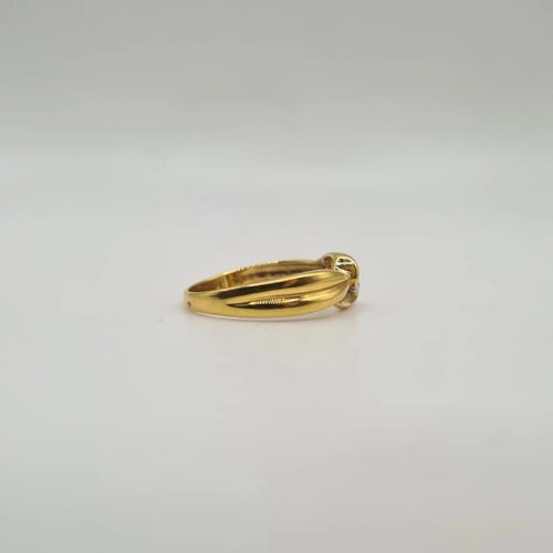 Bague 54 Bague en or jaune 18 carats sertie d’un diamant 58 Facettes