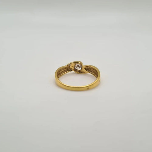 Bague 54 Bague en or jaune 18 carats sertie d’un diamant 58 Facettes