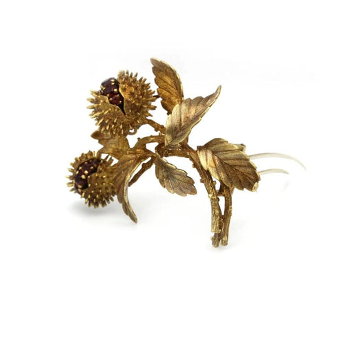 Broche Broche Châtaignes - Or jaune 750‰ et grenats spessartites 58 Facettes 250270R