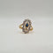 Bague 56 Bague Art déco en or jaune 18 carats, saphir et diamants 58 Facettes