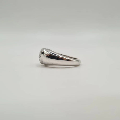Bague 54 Bague cœur en or blanc 18 carats et diamants 58 Facettes