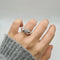 Bague 54 Bague cœur en or blanc 18 carats et diamants 58 Facettes