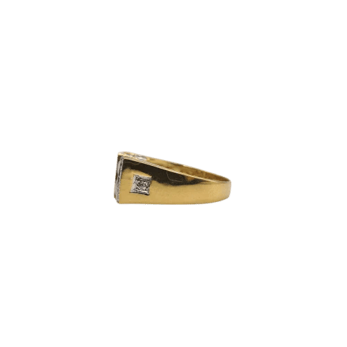 Bague 55 Art déco - Bague en or jaune 18 carats, saphirs et diamants 58 Facettes