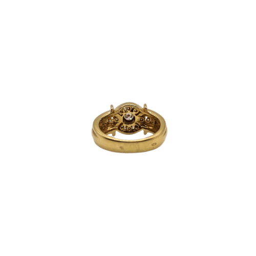Bague 54 Bague en or jaune 18 carats et diamants 58 Facettes