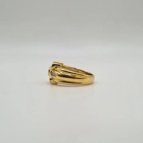 Bague 54 Bague en or jaune 18 carats et diamants 58 Facettes