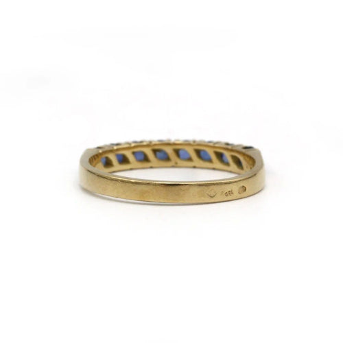 Bague 60 Demi-Alliance - Or jaune & Saphirs 58 Facettes 250065SP