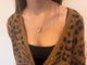Collier Collier - Pendentif en porcelaine et diamant en or rose 18 carats 58 Facettes
