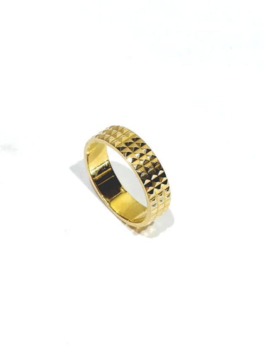 Bague 53.5 Alliance femme en or rose 18 carats, finition pointe de diamant 58 Facettes