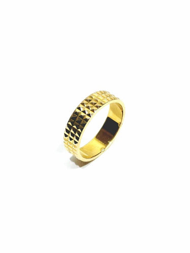 Bague 53.5 Alliance en or rose 18 carats pointe de diamant 58 Facettes