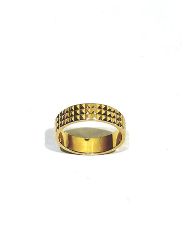 Bague 53.5 Alliance en or rose 18 carats pointe de diamant 58 Facettes