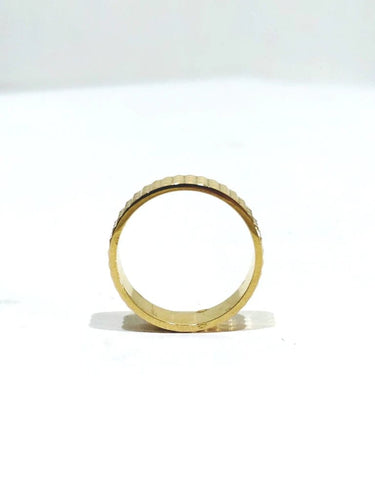 Bague 53.5 Alliance en or rose 18 carats pointe de diamant 58 Facettes