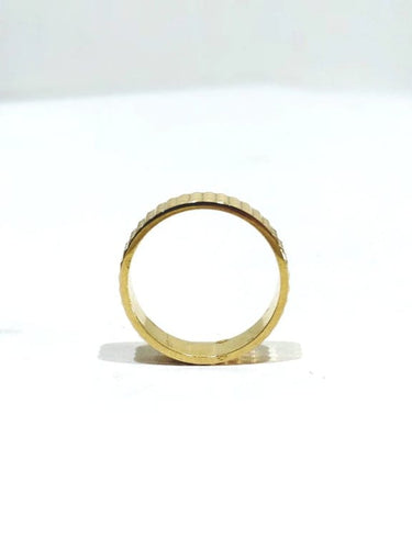 Bague 53.5 Alliance femme en or rose 18 carats, finition pointe de diamant 58 Facettes