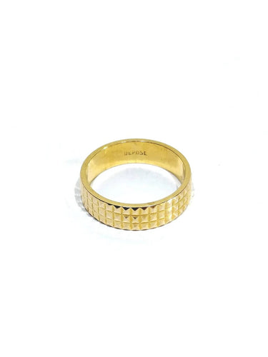 Bague 53.5 Alliance en or rose 18 carats pointe de diamant 58 Facettes