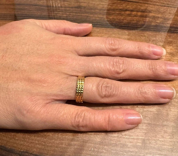 Bague 53.5 Alliance - Bague en or rose 18 carats pointe de diamant 58 Facettes