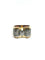 Bague 56 Bague tank Art déco en or rose et or blanc 18 carats, diamants 58 Facettes