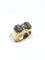 Bague 56 Bague tank Art déco en or rose et or blanc 18 carats, diamants 58 Facettes