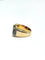 Bague 56 Bague tank Art déco en or rose et or blanc 18 carats, diamants 58 Facettes