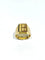 Bague 55 Chevalière guillochée EH en or champagne 18 carats 58 Facettes