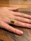 Bague 55 Chevalière guillochée EH en or champagne 18 carats 58 Facettes