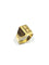Bague 55 Chevalière guillochée EH en or champagne 18 carats 58 Facettes