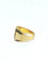 Bague 55 Chevalière guillochée EH en or champagne 18 carats 58 Facettes