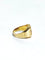 Bague 55 Chevalière guillochée EH en or champagne 18 carats 58 Facettes