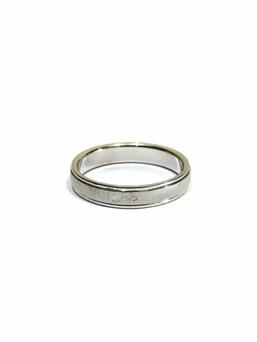 Bague 58 Alliance homme en or blanc 18 carats 58 Facettes