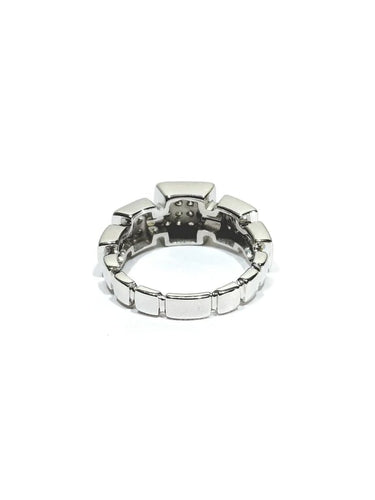 Bague 54 Didier Guerin - Bague en or blanc et diamants pavés 58 Facettes
