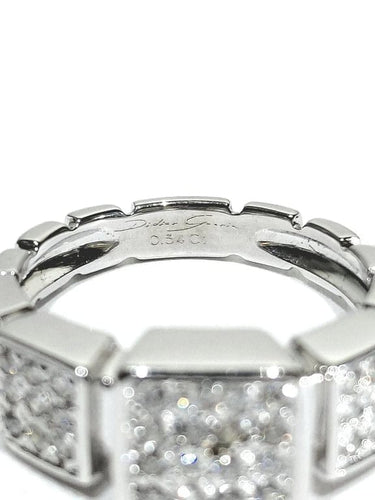 Bague 54 Didier Guerin - Bague en or blanc et diamants pavés 58 Facettes