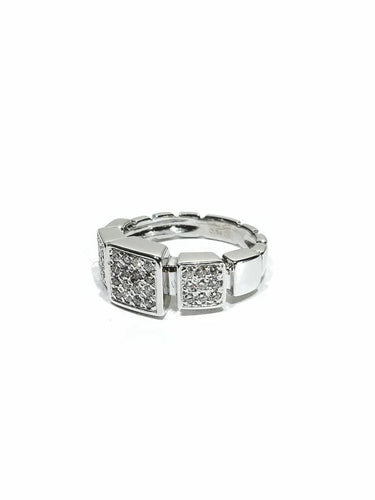 Bague 54 Didier Guerin - Bague en or blanc et diamants pavés 58 Facettes
