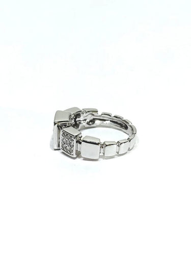 Bague 54 Didier Guerin - Bague en or blanc et diamants pavés 58 Facettes
