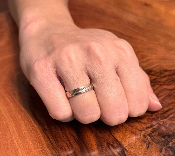 Bague 53 Alliance mixte en or blanc 18 carats 58 Facettes