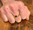Bague 63 Alliance homme incurvée en or champagne 18 carats 58 Facettes