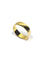 Bague 63 Alliance homme incurvée en or champagne 18 carats 58 Facettes