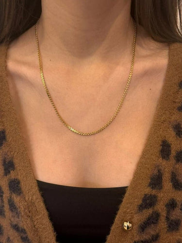 Collier Chaîne à mailles spirale en or jaune 18 carats 58 Facettes
