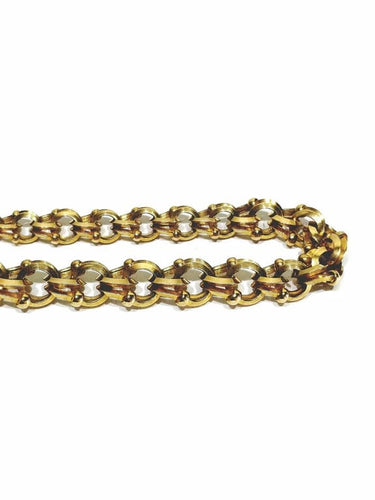 Collier Collier à maillons entrelacés en or rose 18 carats 58 Facettes