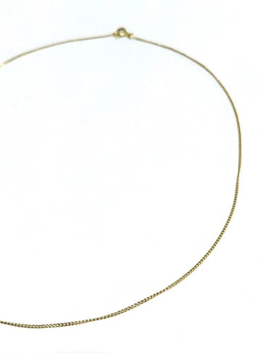 Collier Chaîne maille gourmette en or jaune 18 carats 43,5 cm 58 Facettes