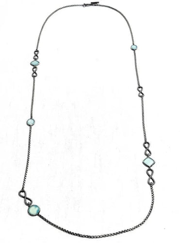 Collier David Yurman - Sautoir en argent 925 et calcédoines 58 Facettes