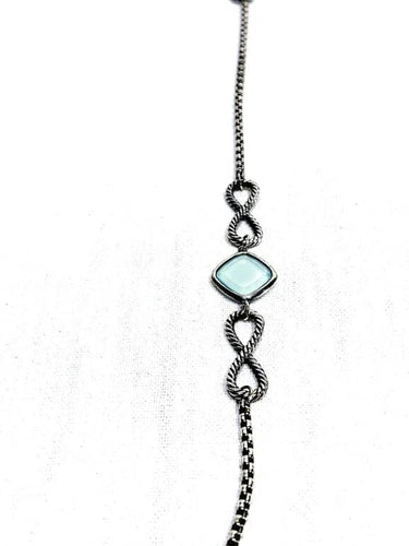 Collier David Yurman - Sautoir en argent 925 et calcédoines 58 Facettes