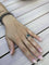 Bague 52 Bague en or blanc 18 carats avec diamants et pierre verte synthétique 58 Facettes