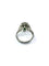 Bague 52 Bague en or blanc 18 carats avec diamants et pierre verte synthétique 58 Facettes