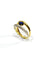 Bague 57 Bague en or jaune et blanc 18 carats avec saphir et diamants 58 Facettes 664056