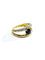 Bague 57 Bague en or jaune et blanc 18 carats avec saphir et diamants 58 Facettes 664056