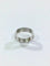 Bague 47.5 Alliance large en or blanc 18 carats 58 Facettes