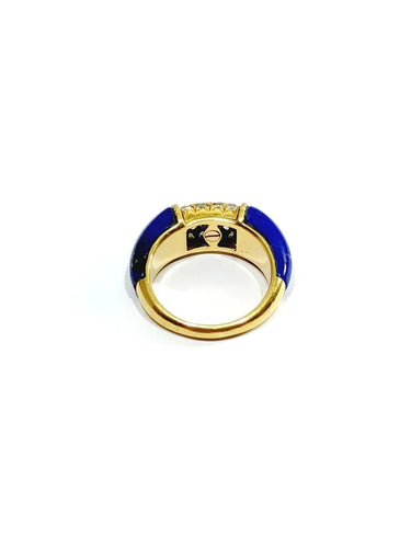 Bague 52 Bague en or 18 carats, lapis-lazuli et diamants 58 Facettes 87543