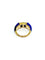 Bague 52 Bague en or jaune 18 carats avec lapis-lazuli et diamants 58 Facettes 87543