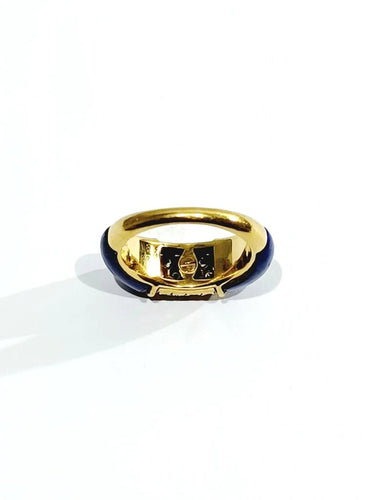 Bague 52 Bague en or 18 carats, lapis-lazuli et diamants 58 Facettes 87543