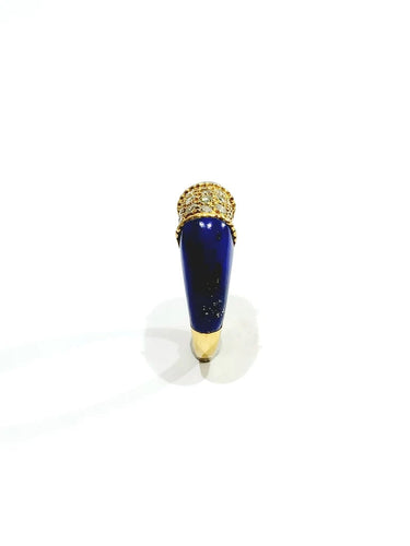 Bague 52 Bague en or 18 carats, lapis-lazuli et diamants 58 Facettes 87543