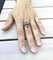 Bague 56.5 Bague en or jaune 18 carats à diamants et saphirs poire 58 Facettes